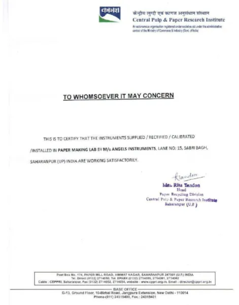 CPPRI Certificate